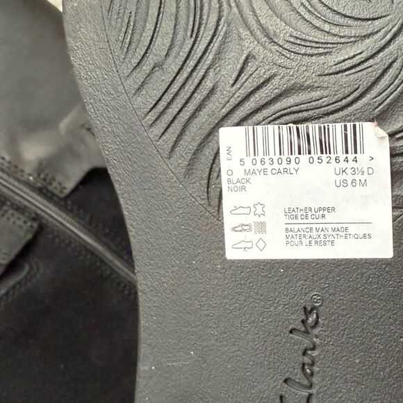 Clark’s Maye Carly Tall-Shaft Boot Leather Boots In Black 6 NWT - Picture 10 of 12